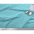 thumbnail image 3 of Soimoi Green polyester Crepe Fabric Texture & White Star Print Fabric by the Yard 52 Inch Wide, 3 of 3