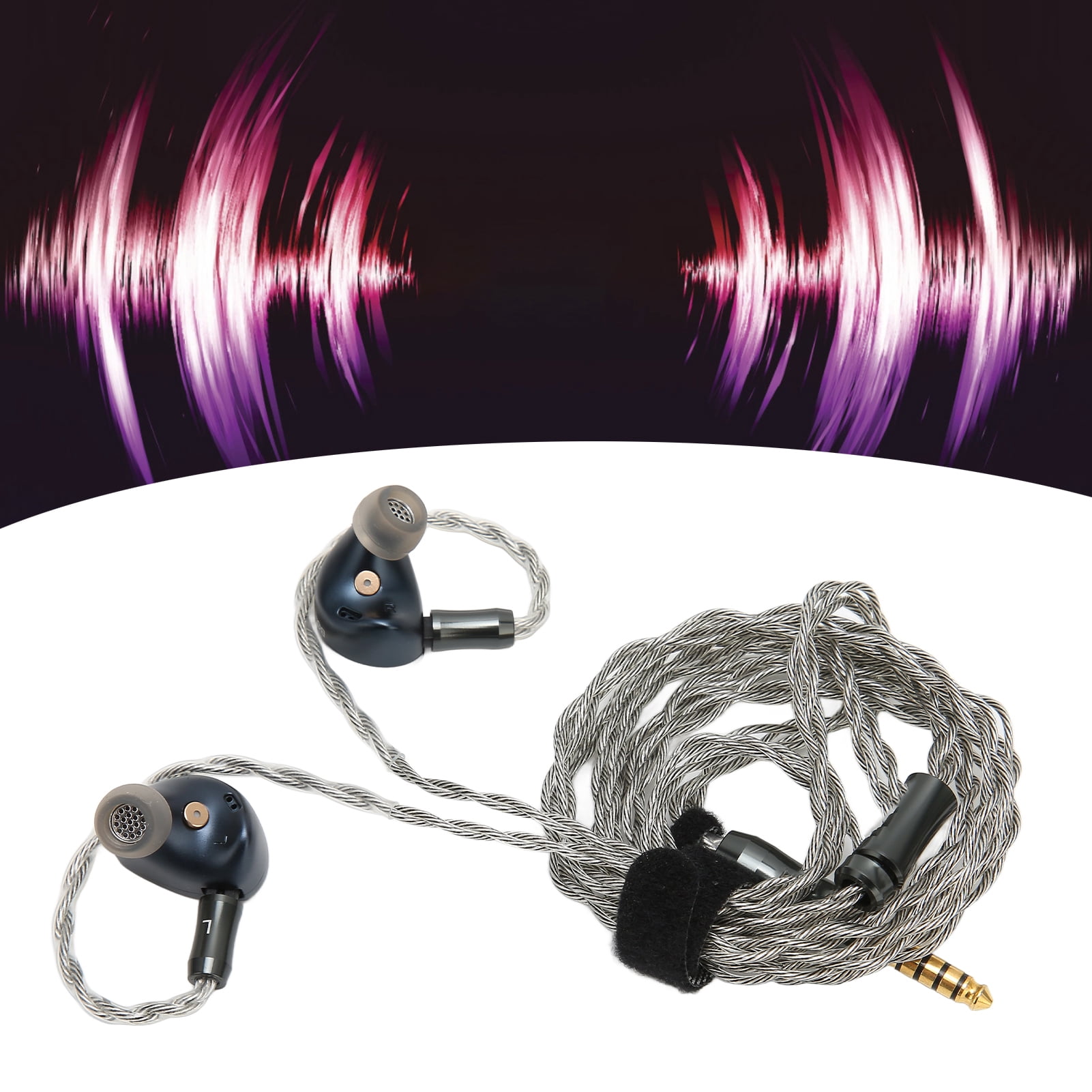 Wired Monitor Earbuds, Bass Mode Blue 7 To 40KHz Magnetic HiFi Wired Earbuds  for Listening To Music