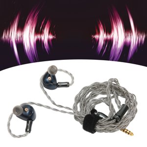 Wired Monitor Earbuds, Bass Mode Blue 7 To 40KHz Magnetic HiFi Wired Earbuds  for Listening To Music