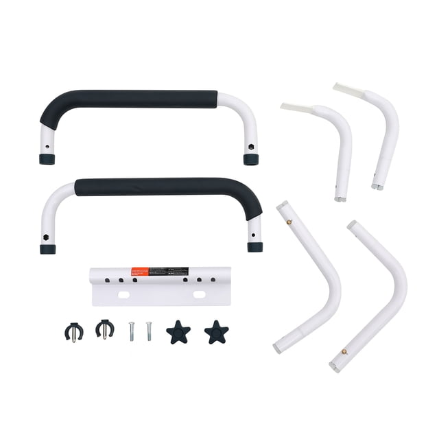 KFFKFF Bathroom Safety Bar, Supports up to 300LBS, Toilet Seat Structure, Customizable Width to Suit Various Toilets, Simple Set-Up, Toilet Grip Rails with Cushioned Armrests