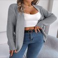 thumbnail image 3 of MesaSe Womens Open Front Knit Cardigan Long Sleeve Solid Color Pocket Sweater Loose Fall Tops S, 3 of 7