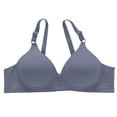 thumbnail image 1 of ManxiVoo Side Folded Full Coverage Wireless Bra for Women Soft Lightweight Support Minimizer with Wide Band L Size Blue, 1 of 7
