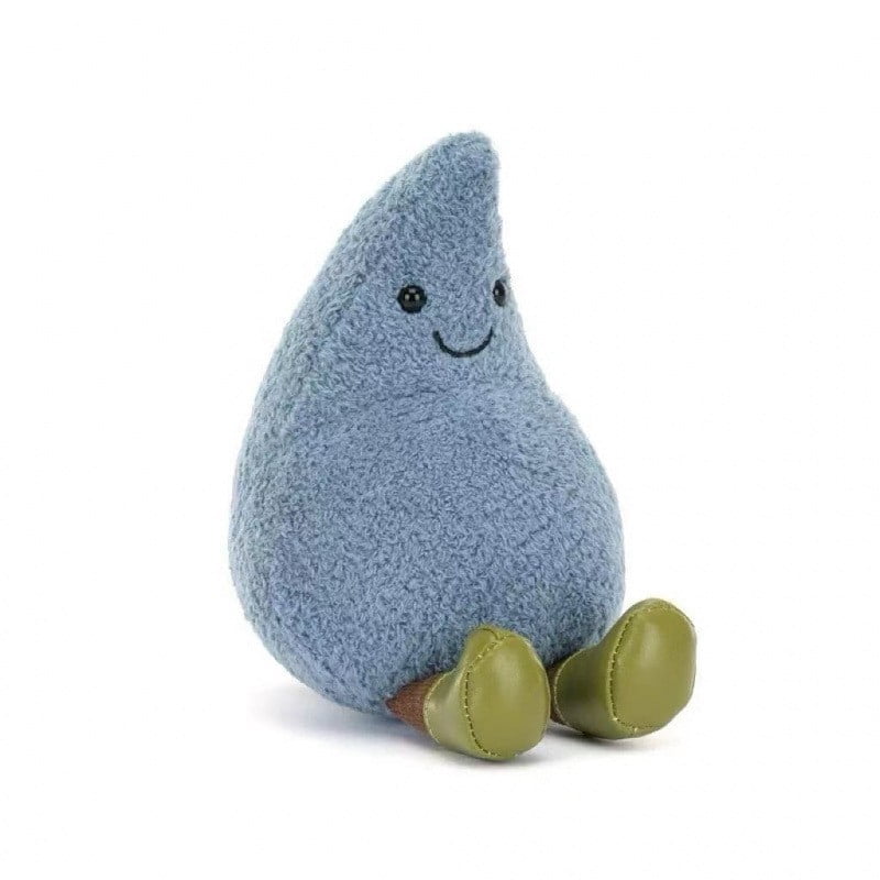 Jellycat Amuseables Raindrop Plush Toy - Soft Blue Stuffed Animal with Rain Boots, Cute Gift for Kids & Adults