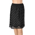 thumbnail image 1 of Gemsli Womens Shadow Cling Free Tone on Tone Striped Half Slip with Novelty Lace, 1 of 1