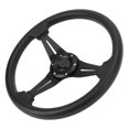 thumbnail image 1 of Universal Racing Steering Wheel, 14in Car Steering Wheel, 6 Bolts Auto Driving Wheel, PU & Aluminum Steering Wheel with Horn Button, 1 of 7