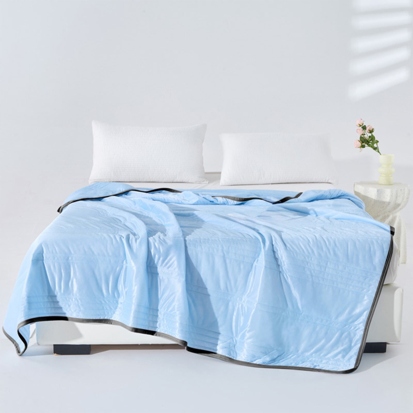 EGNMCR Summer Quilt Small Air Conditioning Quilt Cottons Summer Quilt Water Wash Cottons Seamless Super Soft And Fresh Summer Quilt Washable polyester Summer quilt