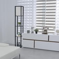 thumbnail image 2 of Lampe de sol Simple Conceptions  Etagère de rangement avec abat-jour en lin, 2 of 5