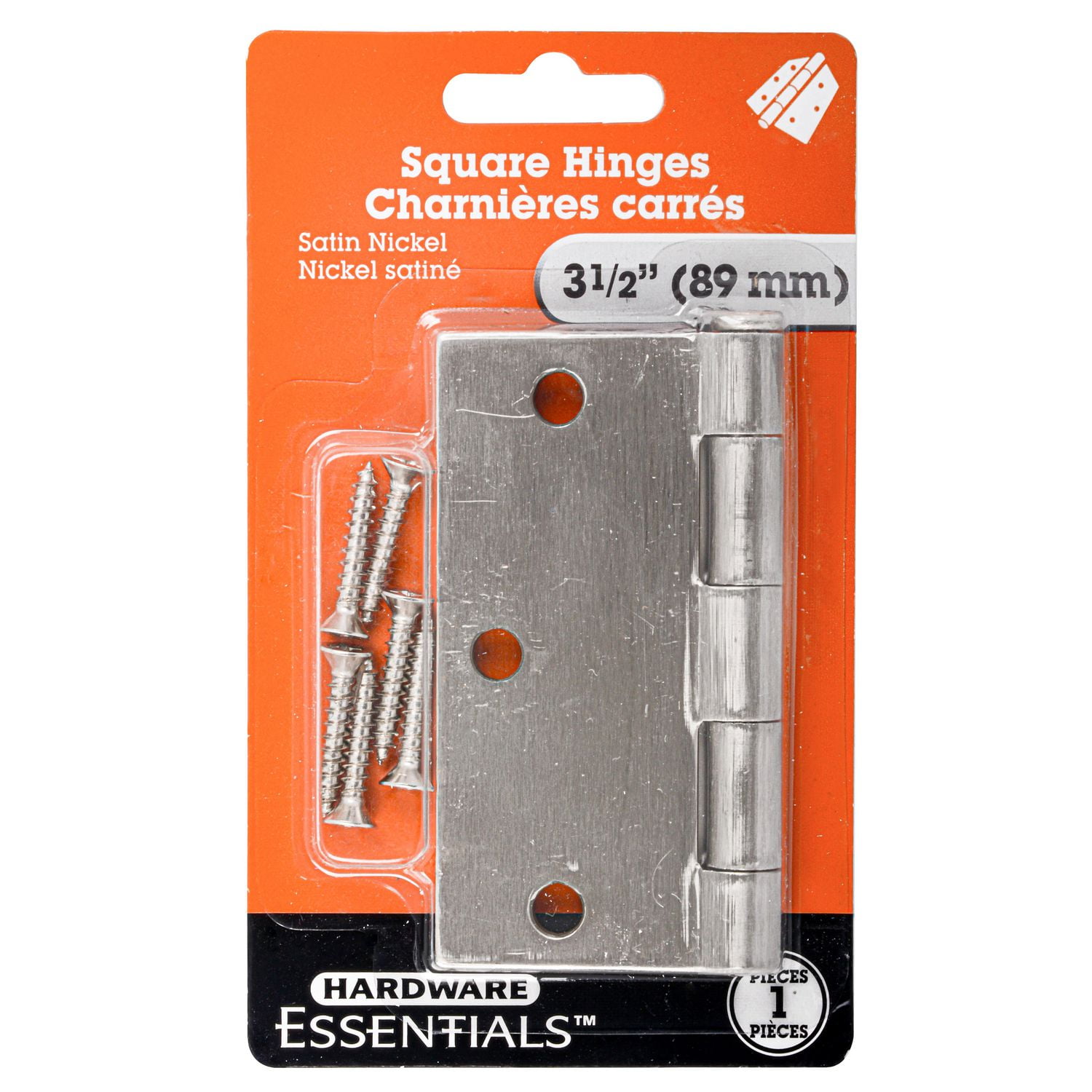 CHARNIÈRE CARRÉE 3-1 / 2 - NICKEL