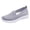 Grey, variant on WEAIXIMIUNG Leather Sneakers for Women 2025 High Tops Women Shoes Mesh Socks Shoes Casual One Foot Wear Women's Shoes Breathable Casual Sports Shoes
