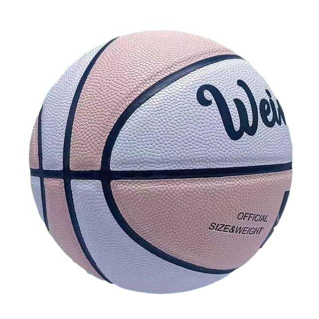 yingyy Lightweight Training Basketball Non-slip And Portable For All Skill Levels PVC High-bounce Training And Match Play Pink-white