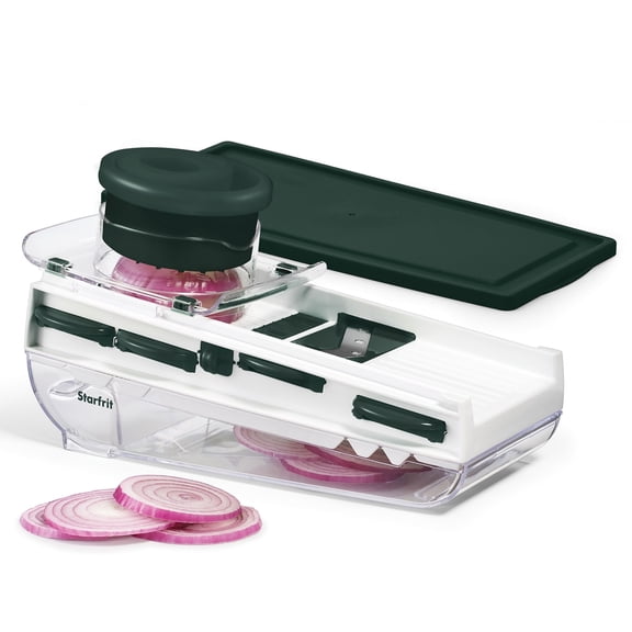 Starfrit Easy Mandoline, 5-Blade Mandoline Slicer with Food Container