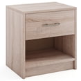 thumbnail image 1 of Costway Table de Chevet Moderne avec Tiroir et Étagère de Rangement Ouverte pour Petits Espaces Naturel, 1 of 10