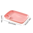 thumbnail image 2 of Fareti Large Divided Plates, Unbreakable Dinnerware Lunch Trays, Lightweight Reusable Plastic Compartment Plates, Microwave and Dishwasher Safe, 2 of 4