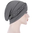 thumbnail image 2 of Bangcool Turban Headwrap Twisted Braid Elastic Beanie Headwrap Hair Loss Cover Sleep Cap, 2 of 8