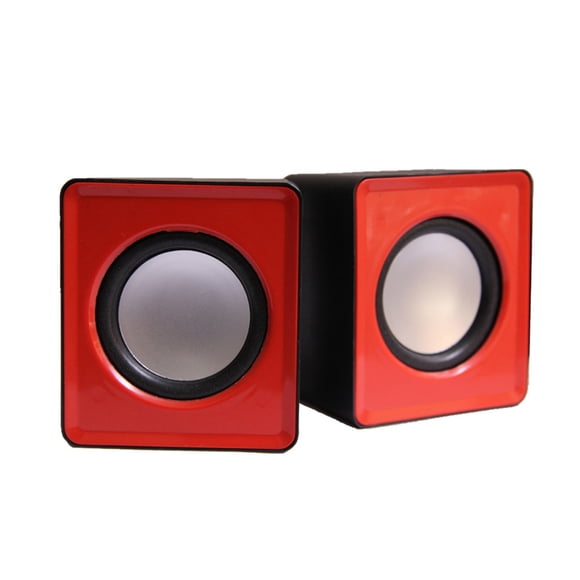 Computer Speakers Subwoofer Universal Music Loudspeaker Mini Mini Speaker Wired USB Sound Surround Office Laptop Multimedia Notebook Red