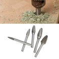 thumbnail image 4 of Die Grinder Bit, Double Cut High Strength Heat Tolerant  Burr File 5 Pieces 6mm Diameter Shank  For Machinery Ships, 4 of 8