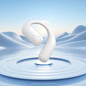 Meitianfacai Ecouteurs casques, annulation de bruit,30H Stéréo à l'heure du jeu, BT 5.4,Léger dans l'oreille des écouteurs avec Microphone iOS Téléphone cellulaire Android
