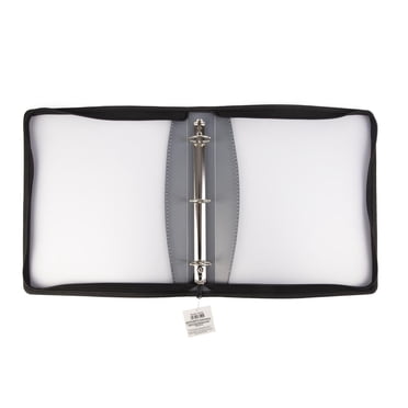 Classeur à fermeture éclair en polypropylène solide, noir, 3,8 cm (1,5 po), 30,5 cm x 34,3 cm x 5 cm (12 po x 13,5 po x 2 po)