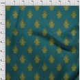 thumbnail image 3 of oneOone Georgette Viscose Fabric Leaves|Floral & Paisley Block Print Sewing Fabric BTY 42 Inch Wide, 3 of 4