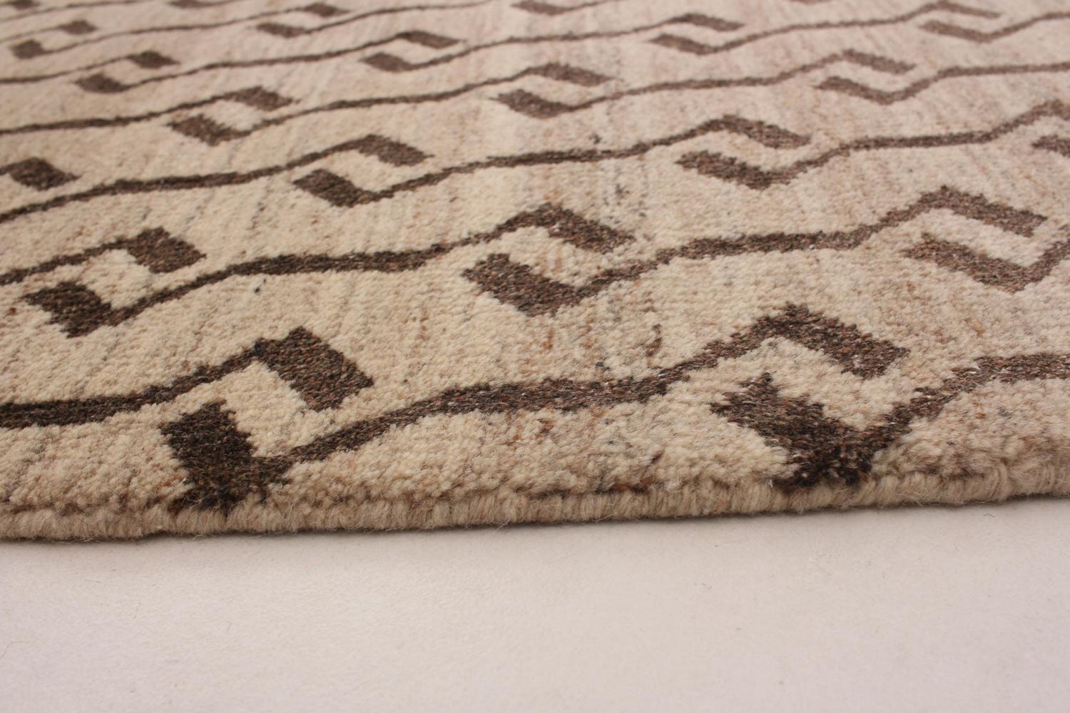 ECARPETGALLERY 5'1" x 8'0" Moroccan Tangier Hand-knotted Area Rug for Living Room, Dining Room and Bedroom in Ivory