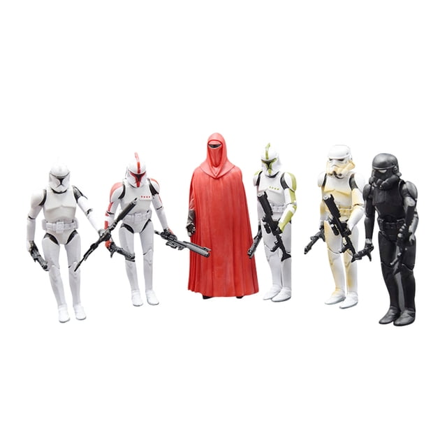Ensemble de 6 Pcs Figurine d'Action de Simulation de Film en PVC Darth Maul Collection Bricolage pour Enfants. un Ensemble de six Figurines d'Action de Collection Inspirées du Film, Incluant Stormtroopers et Darth Maul, Fabriqué en Matériau PVC durable. Chaque Figurine Mesure 15-17 cm (5,9-6,7 Pouces) de Hauteur avec Articulations Flexibles pour la Prise de Vue. Parfait pour les Collectionneurs Ou comme Cadeau pour les fans de la Série de Films.