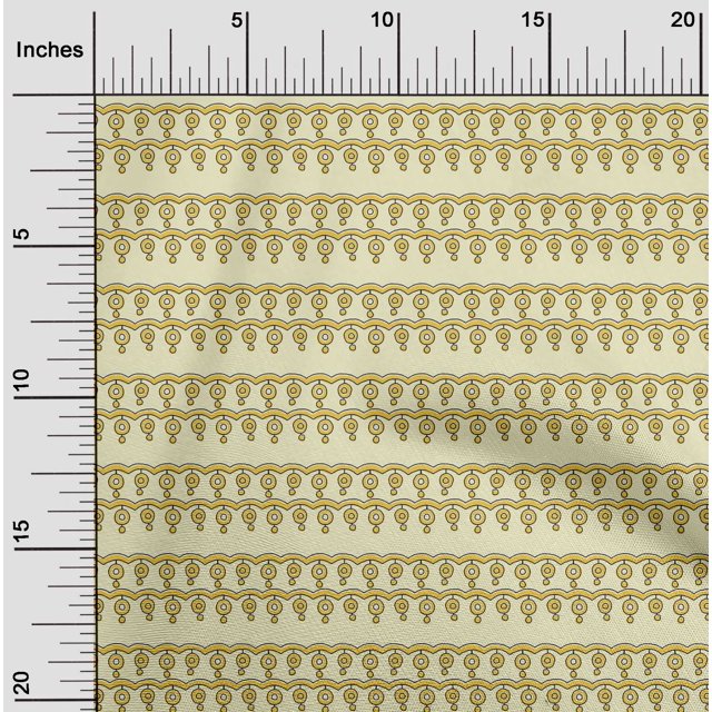 oneOone Silk Tabby Fabric Circle Block Print Fabric By The Yard 42 Inch Wide