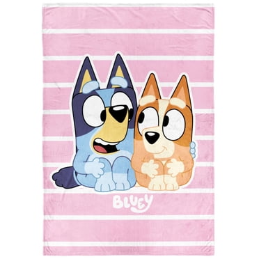 Bluey Couverture Toucher Soie pour Enfants pour Lit 1 Place, 100 % Polyester, Rose