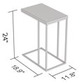 thumbnail image 4 of Safdie & Co. Table D'Appoint 20L En Forme De C Ciment Foncé Métal Noir, 4 of 4