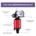 thumbnail image 2 of Air Compressor Regulator Oil Moisture Separator Clean, 1/4Inch NPT Inlet and Outlet Air Pressure Regulator,For Air Tools, 2 of 7