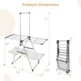 thumbnail image 3 of Gymax 2-Tier Folding Clothes Drying Rack Laundry Drying Rack Laundry Drying Rack Metal, 3 of 10