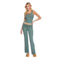 thumbnail image 2 of No Boundaries Women's Rib Pajama 2-Piece Set, 2 of 6
