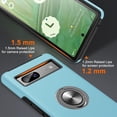 thumbnail image 4 of KOMI for Google Pixel 8 Case, Slim Fit Case for Pixel 8 with Ring Holder Kickstand [Military Grade Drop Tested] [TPU+PC] Dual Layer Shockproof Protective Phone Case for Google Pixel 8, Sierra Blue, 4 of 5