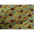 thumbnail image 4 of oneOone Cotton Poplin Fabric Leaves & Floral Block Print Fabric BTY 56 Inch Wide, 4 of 5