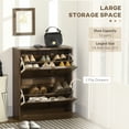 thumbnail image 4 of HOMCOM Shoe Cabinet with 2 Flip Drawers Adjustable Shelves for 12 Pairs, 4 of 10