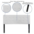 thumbnail image 4 of Lennox Tufted Upholstered Queen Size Headboard in White Vinyl, 4 of 9