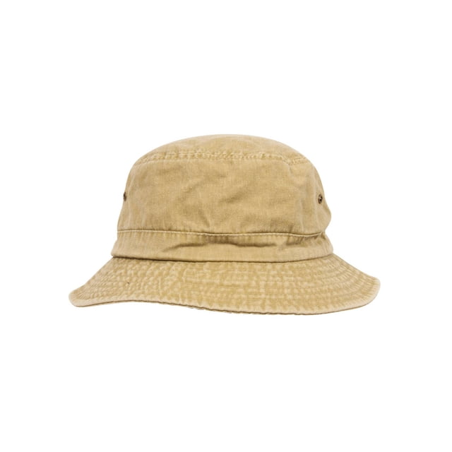Top Headwear Washed Design Bucket Hat, Khaki S/M