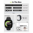 thumbnail image 2 of Montres Intelligentes pour Hommes Femmes Mise en Forme : Traqueur de Mise en Forme avec Appel Bluetooth Fréquence Cardiaque 24/7 SpO2 Moniteur de Sommeil Étanche 5ATM Plus de 120 Modes Sportifs Traqueurs d'Activité Compatibles iPhone et, 2 of 8