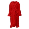 thumbnail image 4 of Peignoirs pour Femmes Peignoir à Capuche en Molleton Éponge Peignoir pour Femmes Peignoir Léger de Sauna Robe de Maison Long Peignoir Peluche Femme Pyjama en Flanelle, 4 of 6