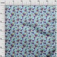 thumbnail image 3 of oneOone Polyester Spandex Light Blue Fabric Asian Suzani Craft Projects Decor Fabric Printed By The Yard 56 Inch Wide, 3 of 5