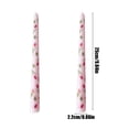 thumbnail image 3 of Floral Printed Long Taper Candles for Romantic Wedding, Unscented Candlelight Dinner Decor, Table Setting Accessories (2-Pack), 3 of 6