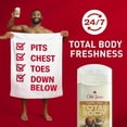 thumbnail image 4 of Old Spice Total Body Deodorant Aluminum Free Vanilla + Shea Butter, 24/7 Freshness From Pits to Toes and Down Below / Dermatologist Tested Full Body Deodorant Stick, 4 of 20