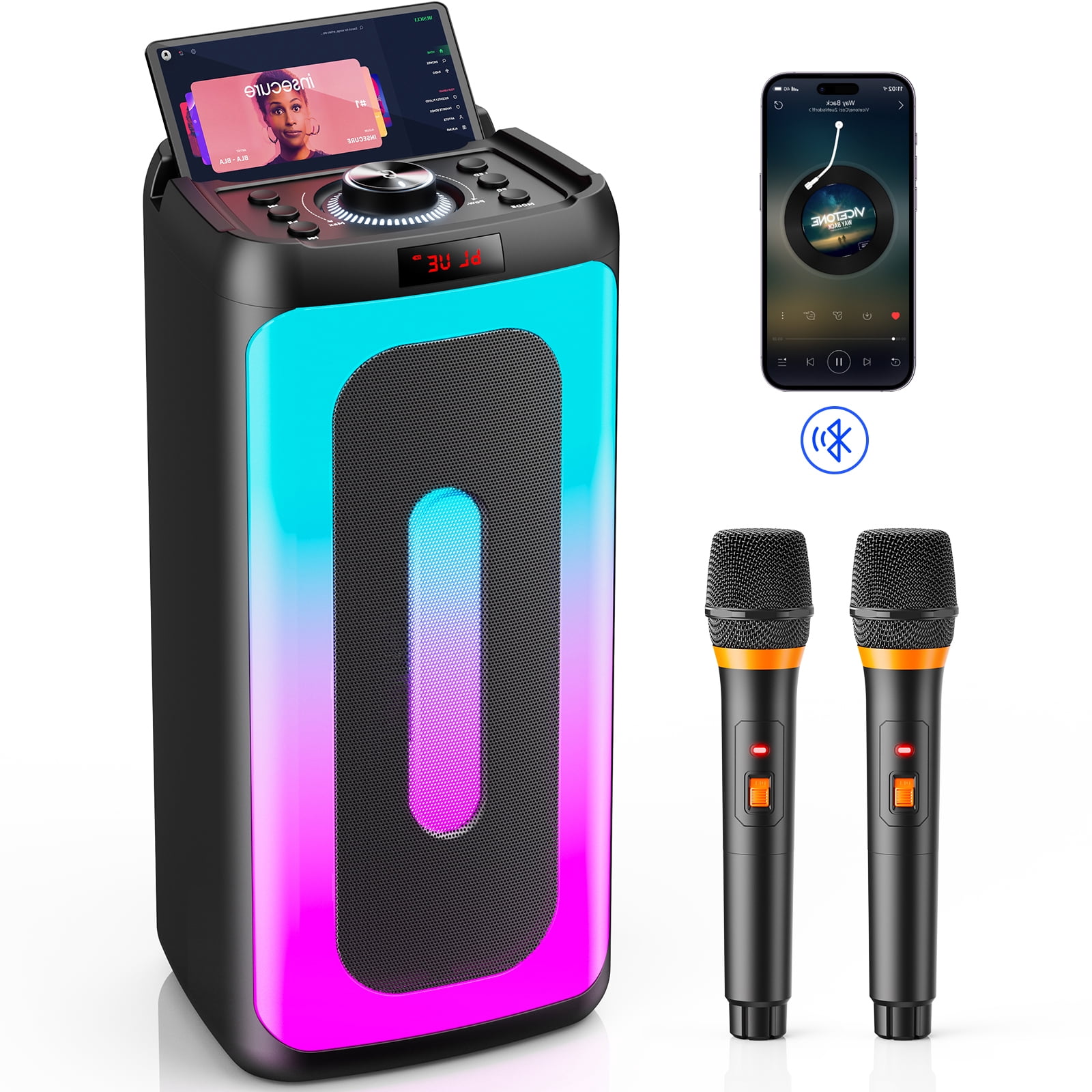 JYX Blutooth Speaker, Portable Party Speaker, PA System, Easy Control, Outdoor/ Indoor, TWS, T25-T