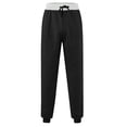thumbnail image 4 of Kcodviy Mid Waisted Solid Pants Memory Casual Jogging Sports Elastic Long Stilt Pants with Pockets Men's Flat Front Pants, 4 of 6