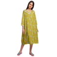 thumbnail image 2 of Moomaya Robe de Nuit d'Allaitement en Coton à Col Rond Imprimée pour Femmes, 2 of 6