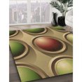 thumbnail image 3 of Ahgly Company Tapis d'Intérieur Lavable à la Machine, Carré, Transitionnel, Brun, Tapis de Zone, 3 Pieds Carré, 3 of 7