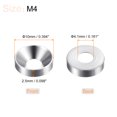 thumbnail image 2 of Unique Bargains Lot de 30 Rondelles à Encastrer M4 en Alliage d'Aluminium Anodisé pour Finition, Argent, 2 of 4
