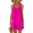 thumbnail image 2 of Pompotops Robe de Plage pour Femme, Paréo de Bikini, Tenue de Plage, Décontractée, Vacances, Courte, d'Été, Dos Nu, 2 of 5