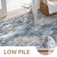 thumbnail image 4 of 5x7 Area Rugs for Living Room and Bedroom, Machine Washable Non Slip Low Pile Lightweight Rugs, Indoor Abstract Texture Print Pattern Floor Rug, Dusty Blue, 4 of 6