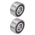 thumbnail image 3 of 2Pcs Double Row Ball Bearing Steel Ball Bearings Double Shielded Flange for Planetary Reducer, 3 of 8