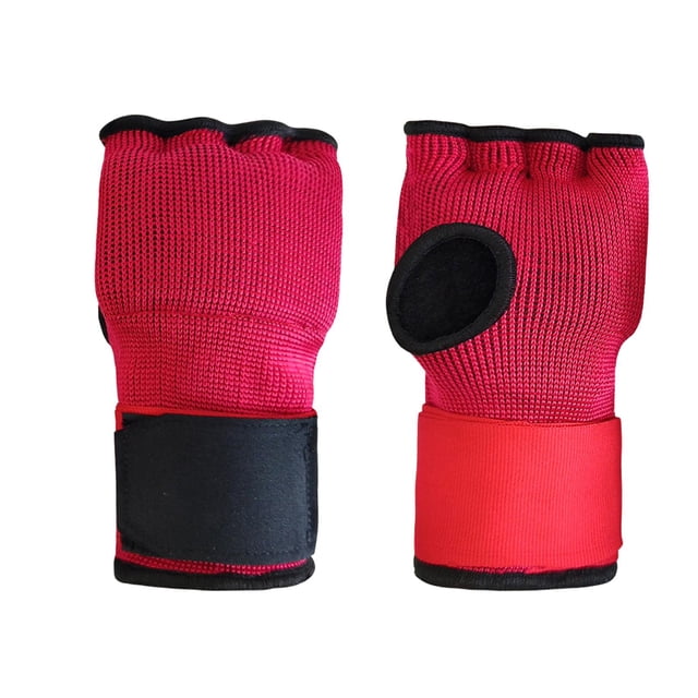 koolsoo Gants Intérieurs de Boxe Confortables Bandeaux pour les Mains pour Taekwondo Karaté Arts Martiaux Rouge